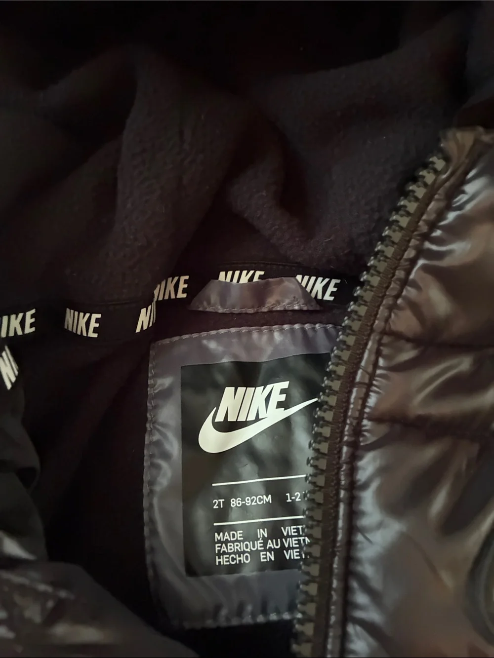 Nike Kids Black Puffer Jacket 2T NWOT